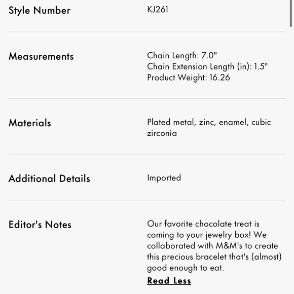 $128 Kate Spade M&M’s Bracelet - Picture 4 of 8